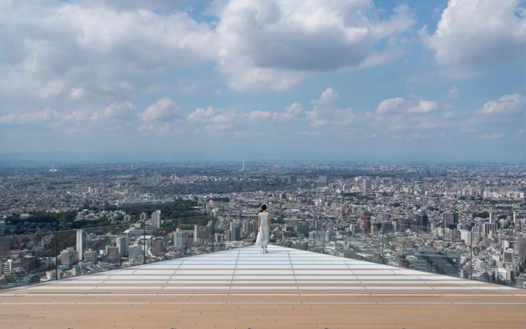 View from Shibuya Skye Observation deck in Tokyo Japan