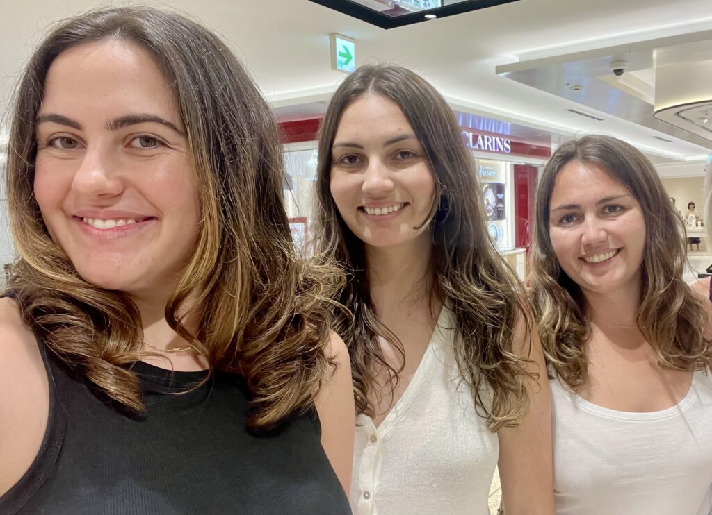 Fresh blowouts at Ginza Mitsukoshi, right before we split up to explore